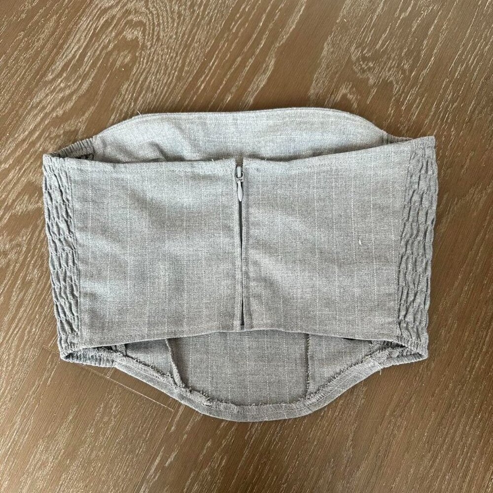 Grey Corset Top Striped Size - Picture 2 of 3